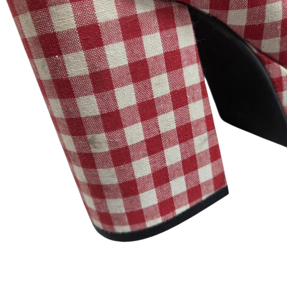 SUGAR THRILLZ Swt Like Cherry Pie Side Zip Platform Ankle Boots Size 8 Red White - Picture 12 of 16